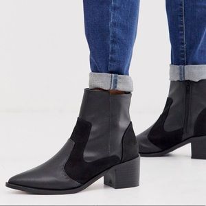 London Rebel western black booties